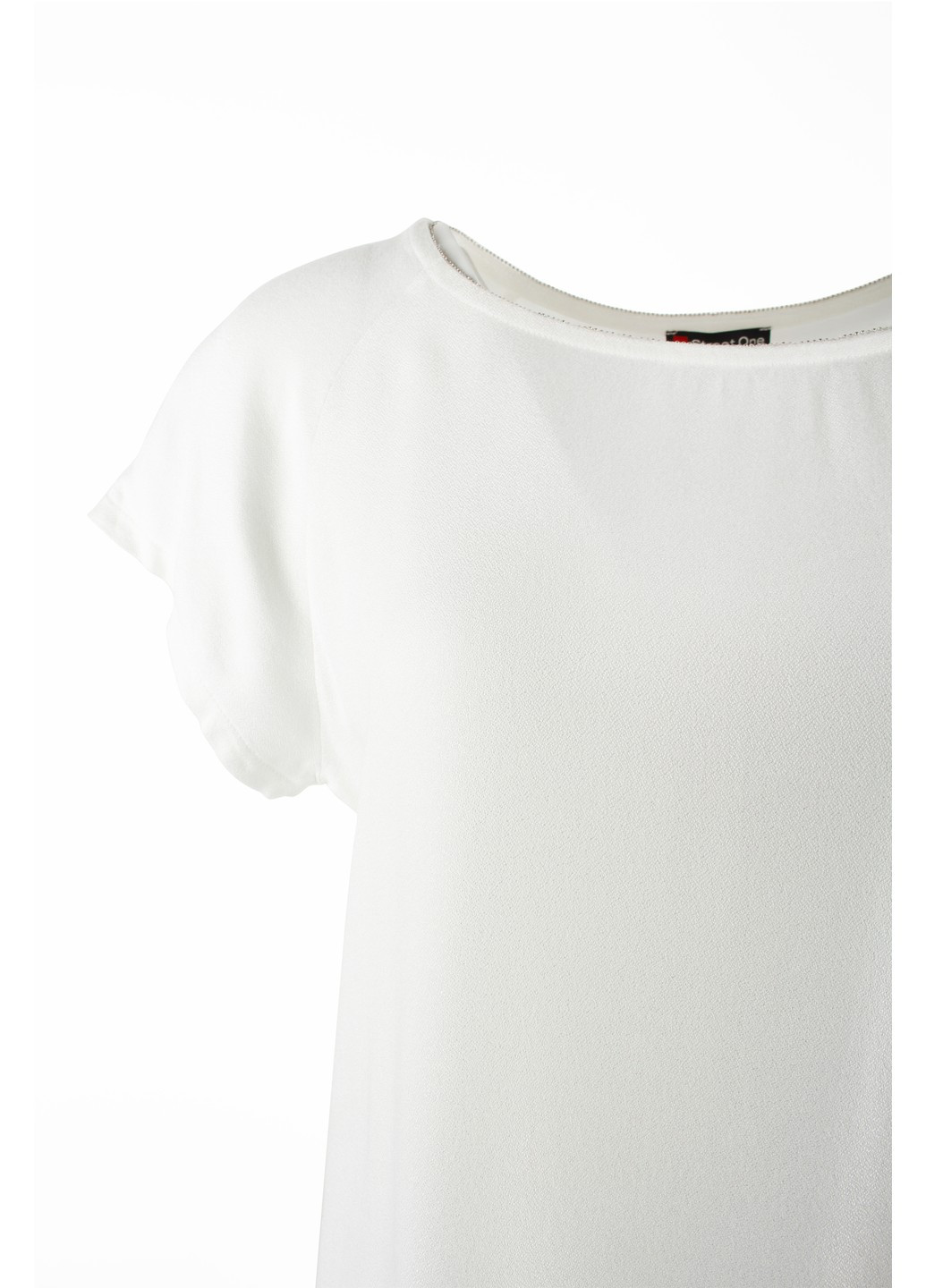 Белая летняя футболка женская 000944 Street One
