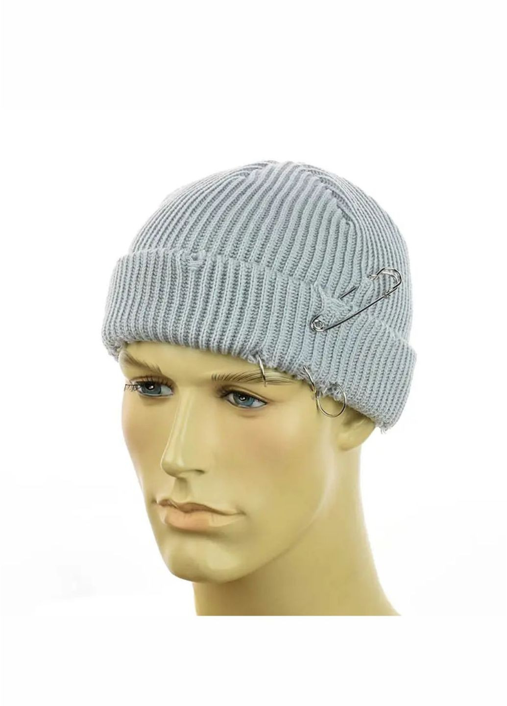 Молодіжна шапка міні-біні з декором No Brand мини-бини (271838172)