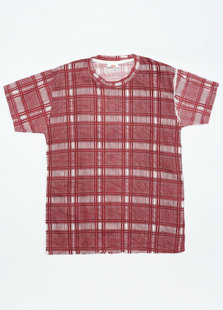 Бордова літня футболка підліткова для хлопчика бордового кольору Let's Shop