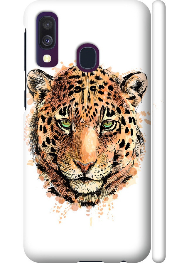 3D пластиковий матовий чохол 'Леопард v2' для Endorphone Samsung Galaxy A40 2019 A405F (258093304)