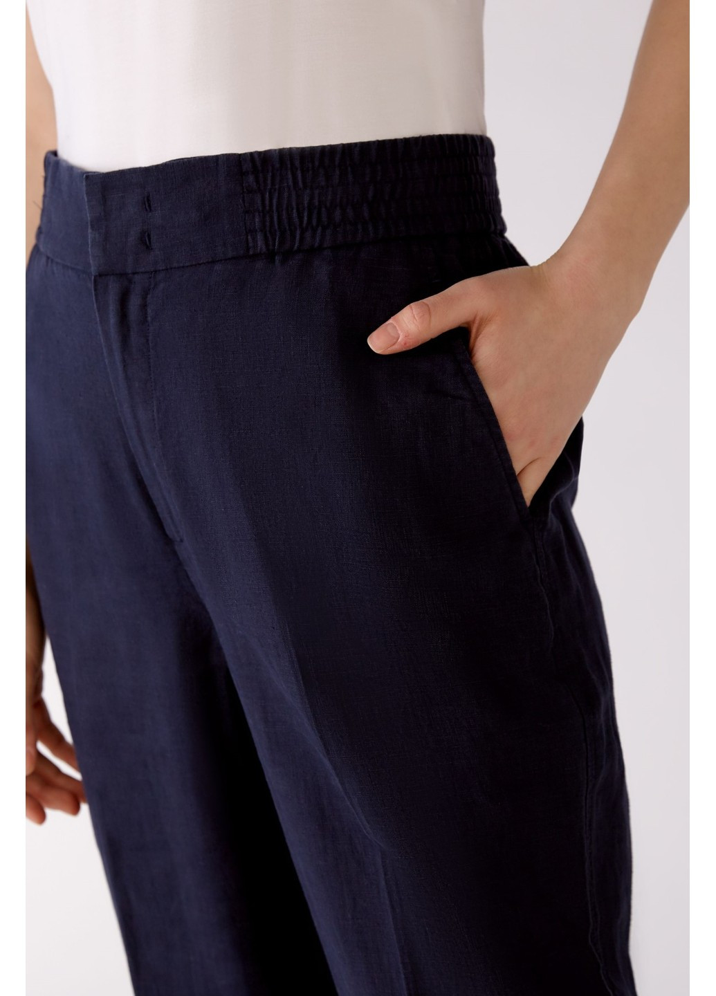 Жіночі штани Темно-сині Oui (263605588)