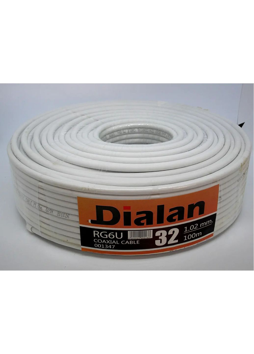 Коаксиальный телевизионный кабель Dialan RG6U-32W CCS 1,1 мм белый 75 Ом 100м No Brand (260715575)