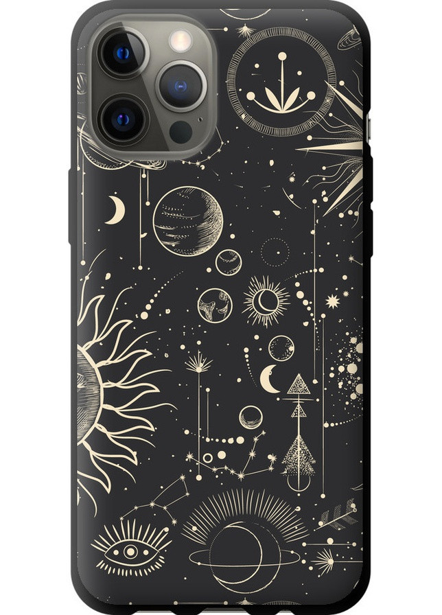 TPU черный чехол 'Фаза луны' для Endorphone Apple iPhone 12 Pro Max (258082446)