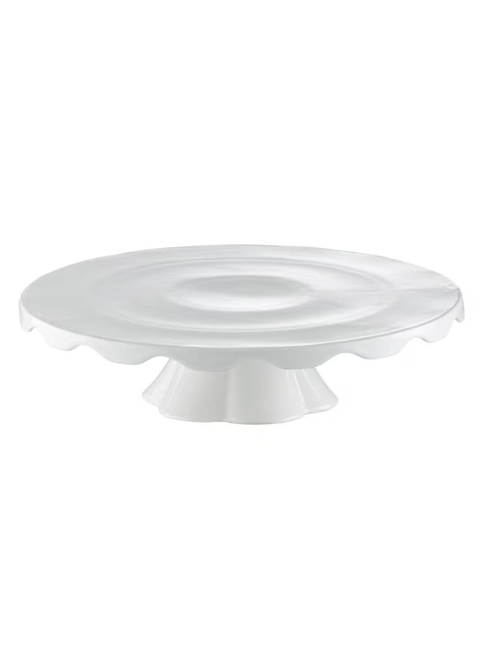 Тортовница 30 см Crema круглая белый стеклокерамика арт. 62133 Ambition (260618438)