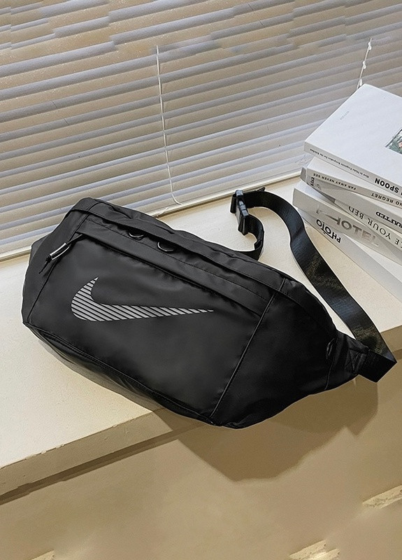 Бананка велика Nike поясна сумка найк 1704 чорна No Brand (259937807)