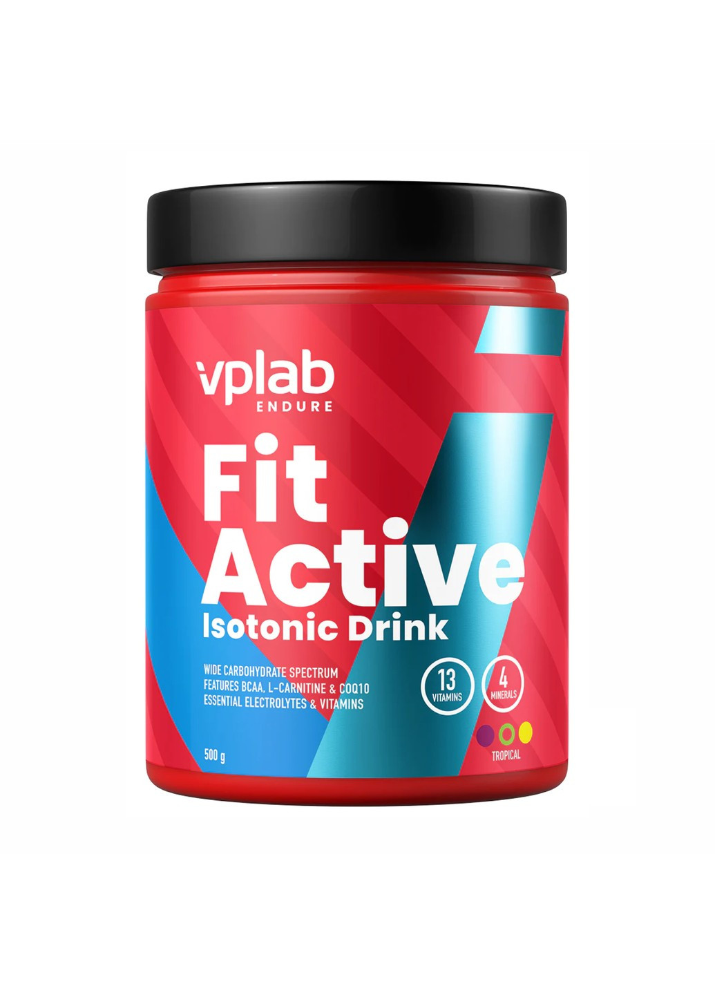 Изотоник FitActive Isotonic Drink - 500г Тропические фрукты VPLab Nutrition (278040418)