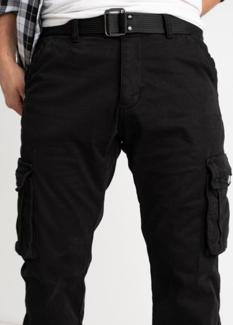 Черные повседневный демисезонные карго брюки Garna