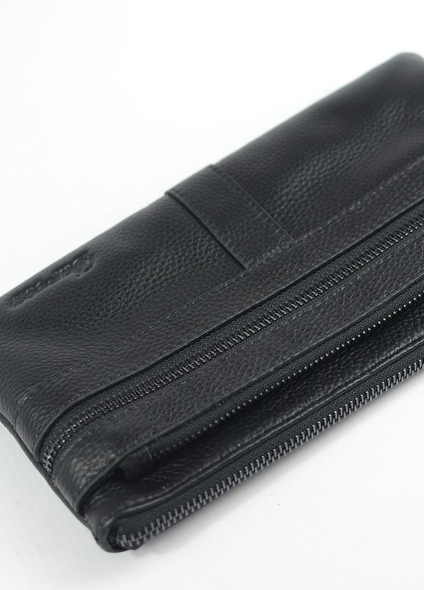 Кожаный мужской черный клатч сумочка на три отделения, классическая сумочка клатч из кожи флотар No Brand (266914618)
