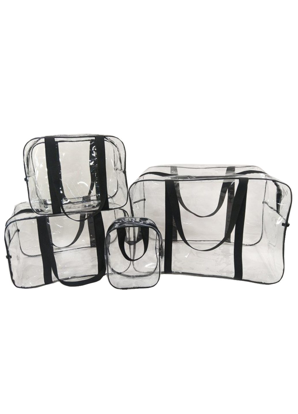 Набір з 3+1 прозорих сумок в пологовий будинок Light чорний + косметичка EcoNova (268987514)