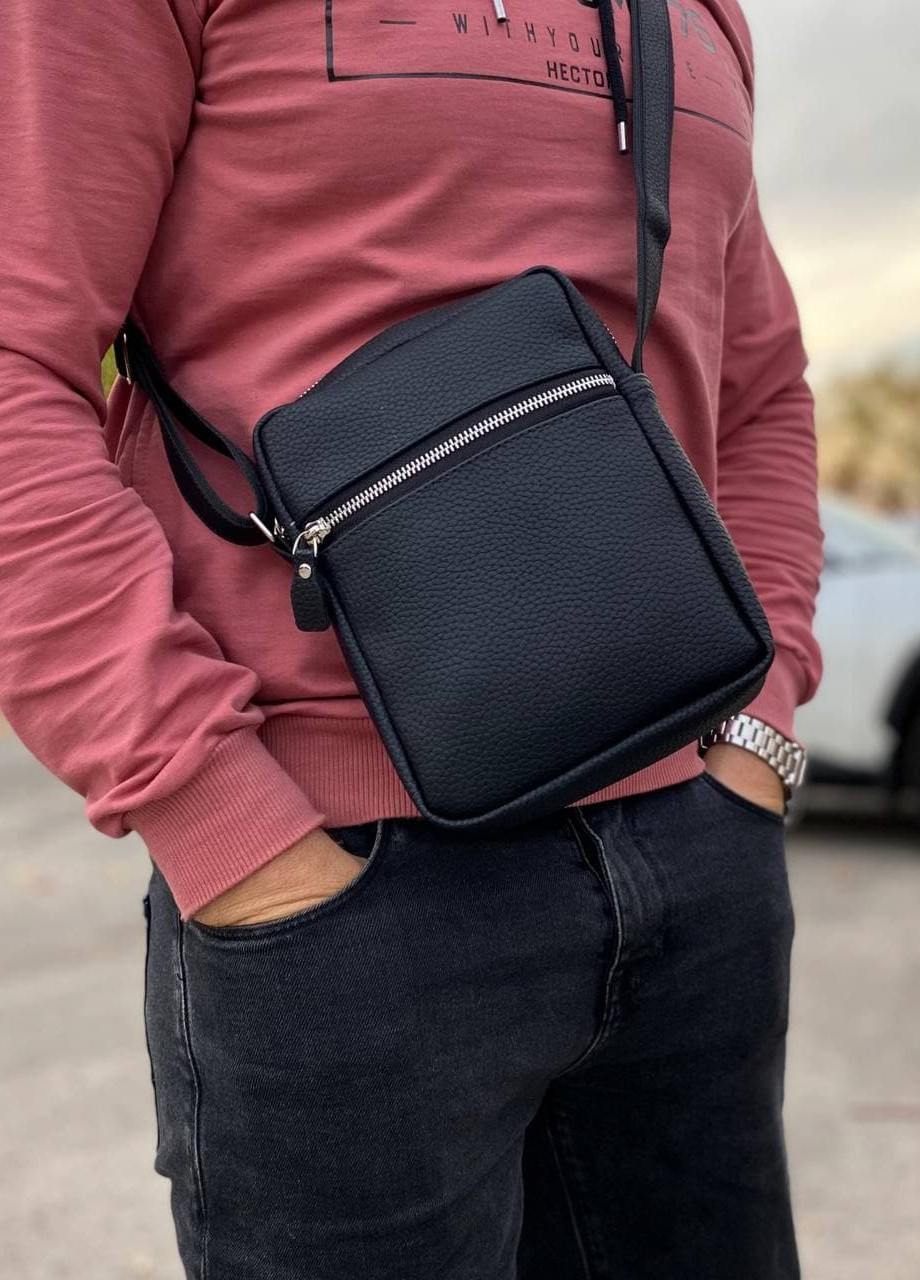 Мужская барсетка сумка через плечо месенджер черная Mini Flotar original No Brand (258260637)