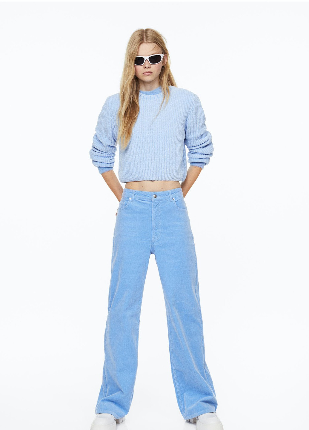 Блакитний зимовий джемпер H&M