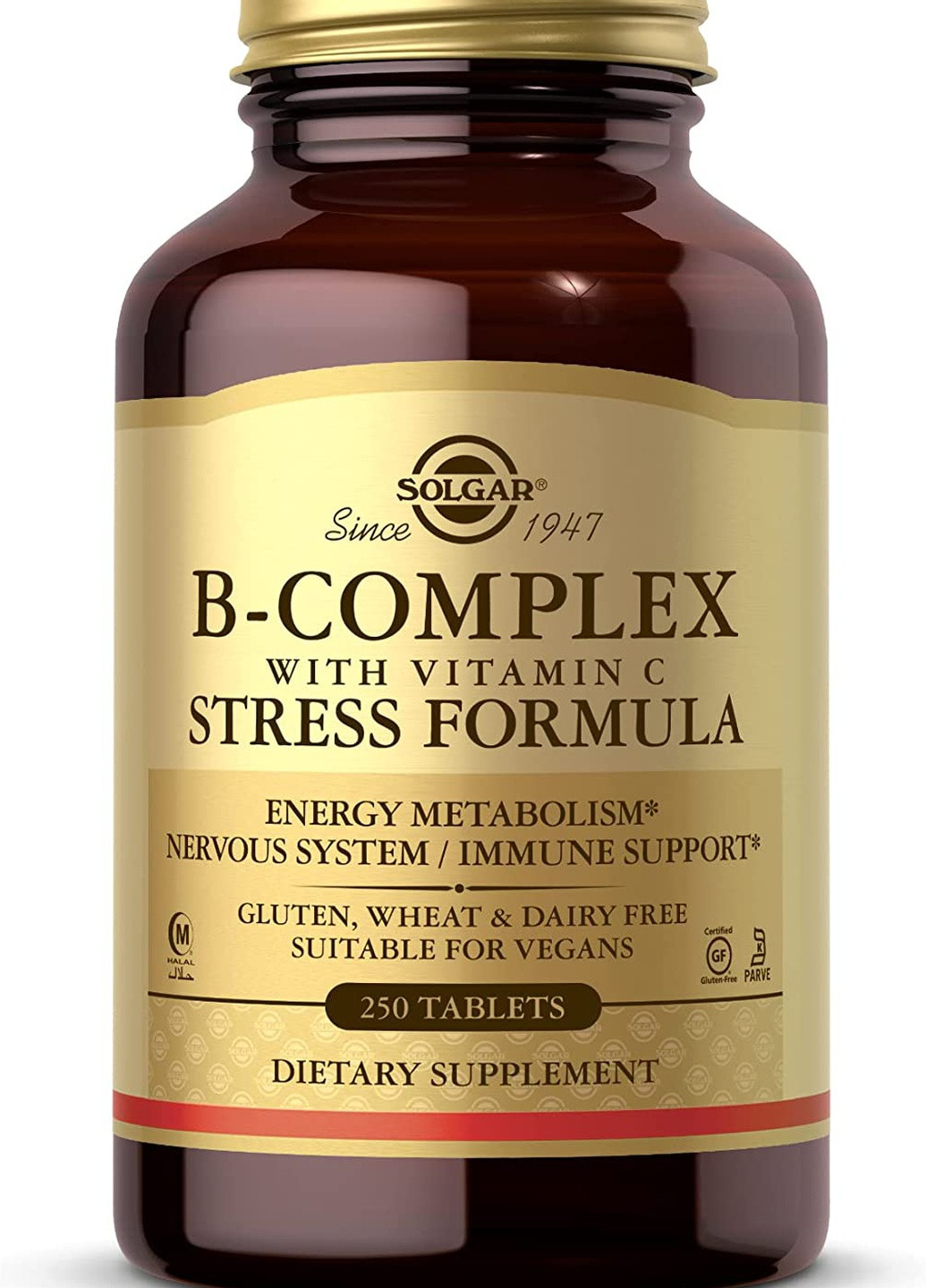 B-Complex with Vitamin C Stress Formula 250 Tabs Solgar (256722737)