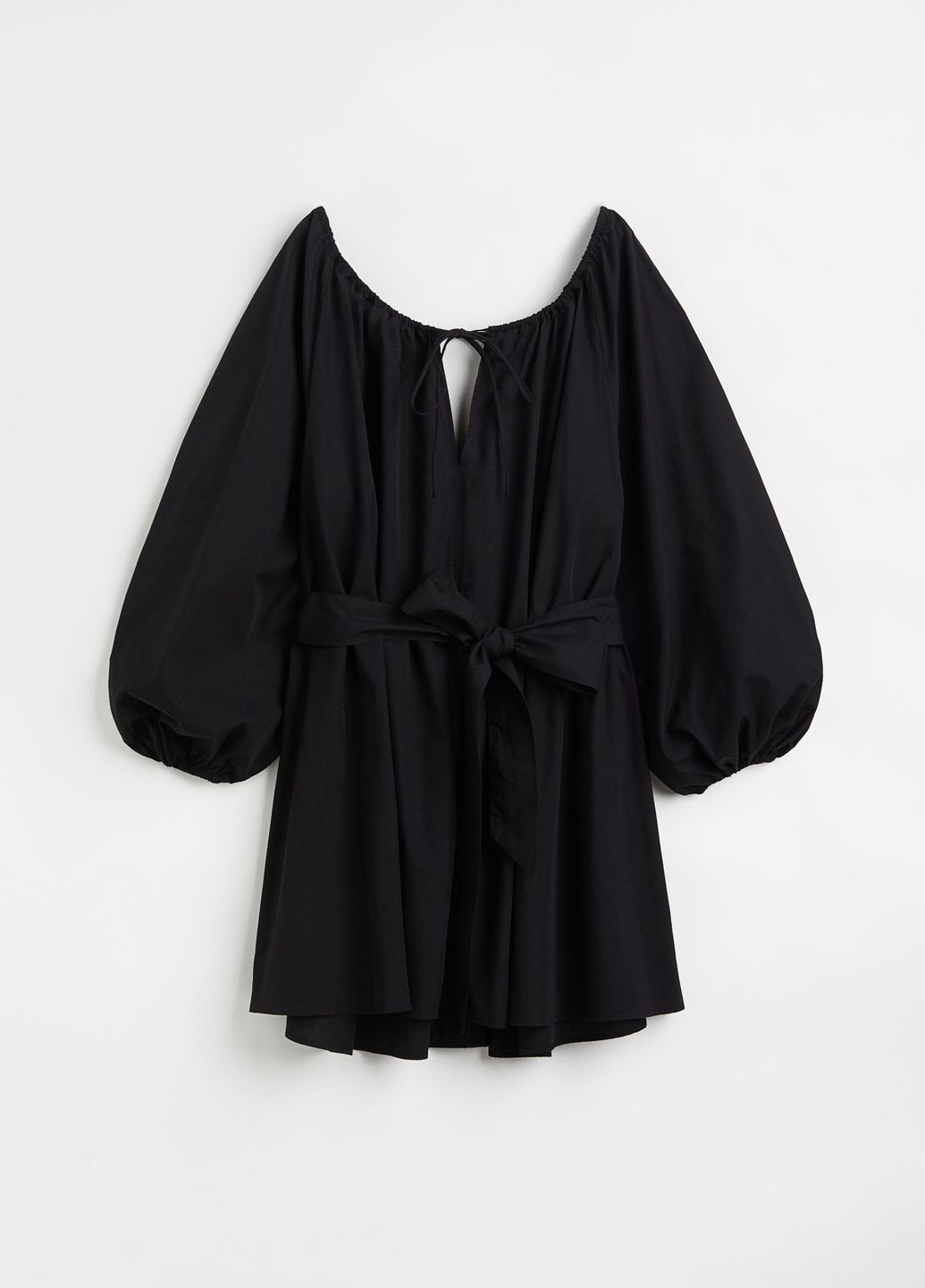 Черное повседневный платье H&M однотонное