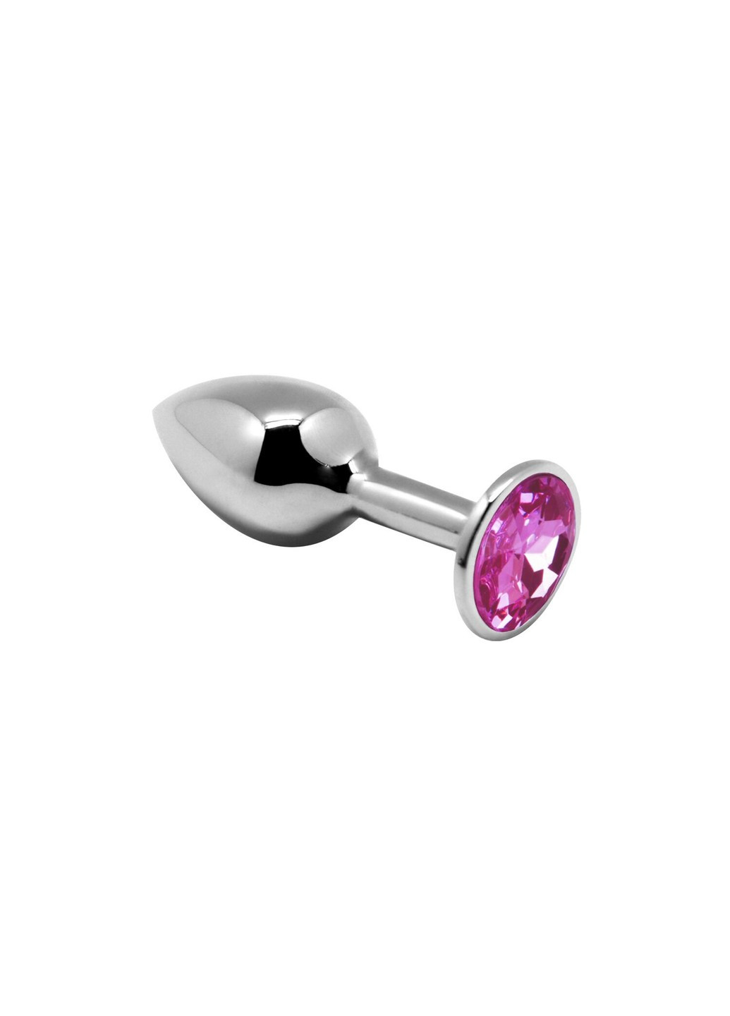Металлическая анальная пробка с кристаллом Mini Metal Butt Plug Pink S Alive (277235918)