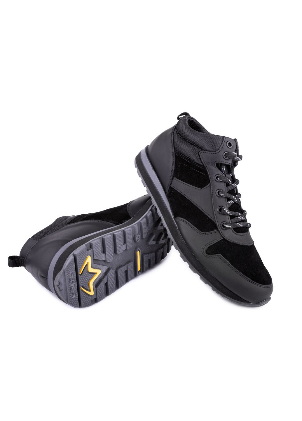 Черные осенние ботинки мужские бренда 9100317_(249) Mida