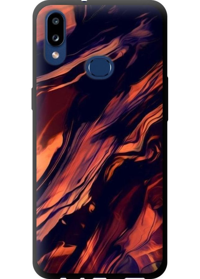 TPU чорний чохол 'Чорно-помаранчева абстракція' для Endorphone Samsung Galaxy A10s A107F (276321180)