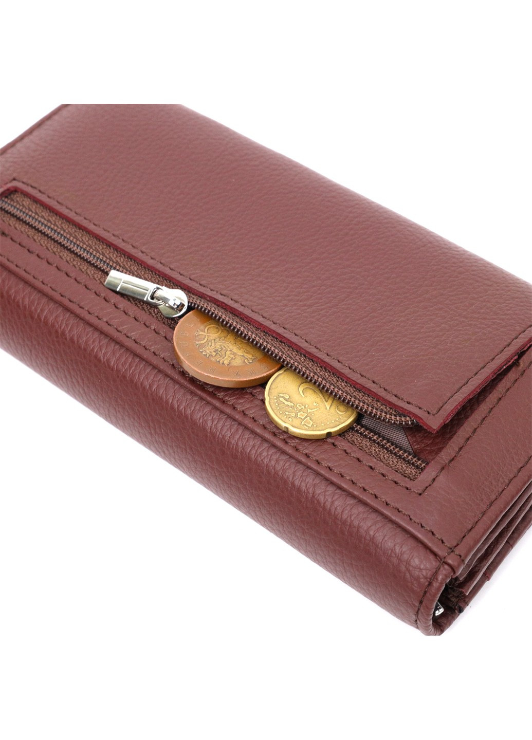 Практичний та жіночний гаманець із натуральної шкіри 19428 Бежевий st leather (276457468)