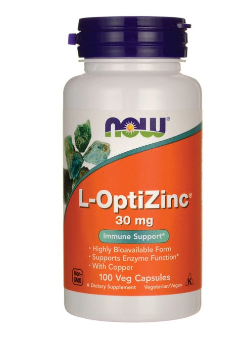 L-OptiZinc 30 mg 100 Veg Caps Now Foods (256721691)