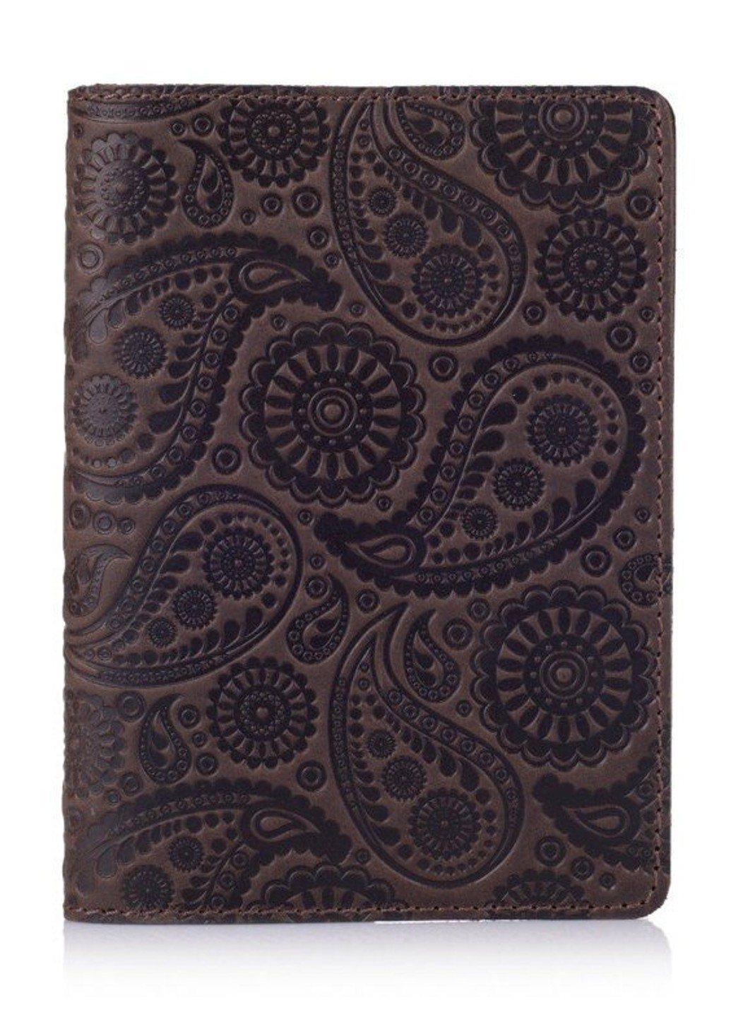 Кожаная коричневая обложка на паспорт HiArt PC-01 Buta Art Коричневый Hi Art (268371370)