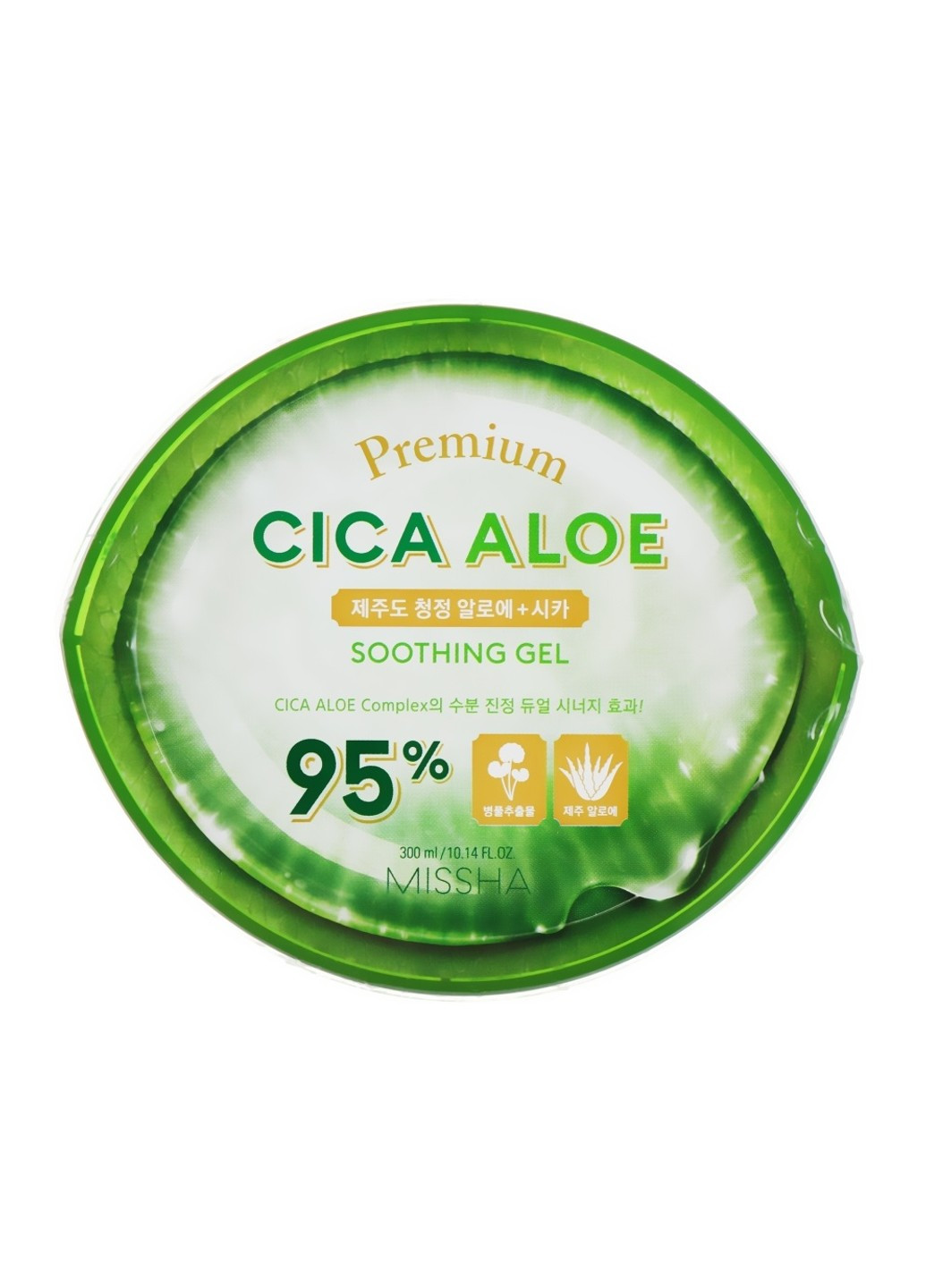 Гель успокаивающий с центеллой и алоэ вера для тела Premium Cica Aloe Soothing Gel 300 мл MISSHA (263513937)