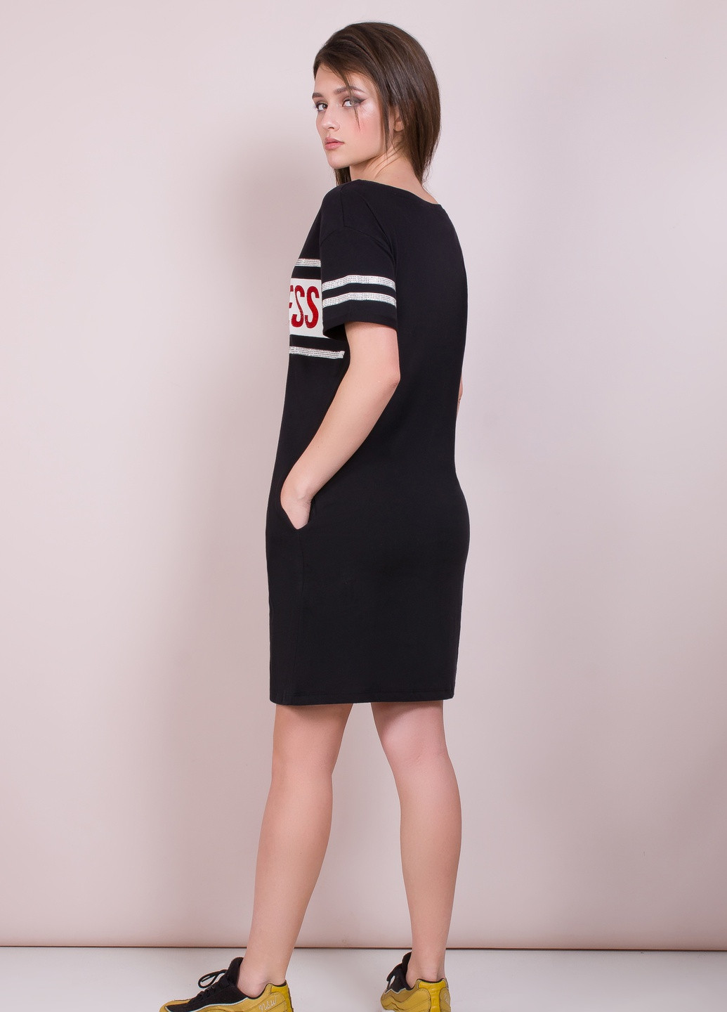 Чорна повсякденний жіноче літнє плаття розмір червоне 241422 Design