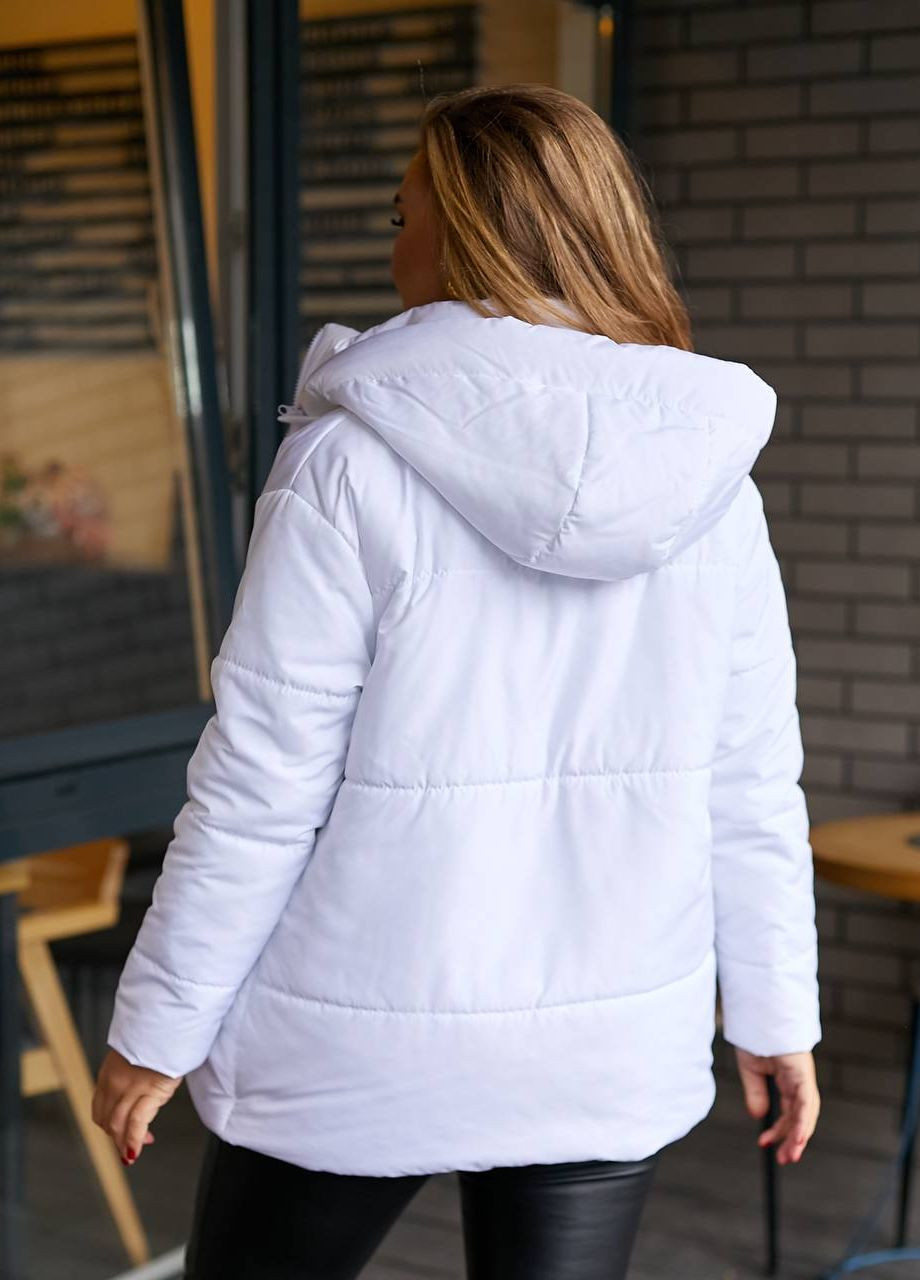 Біла жіноча весняна куртка білого кольору р. 48/50 444882 New Trend