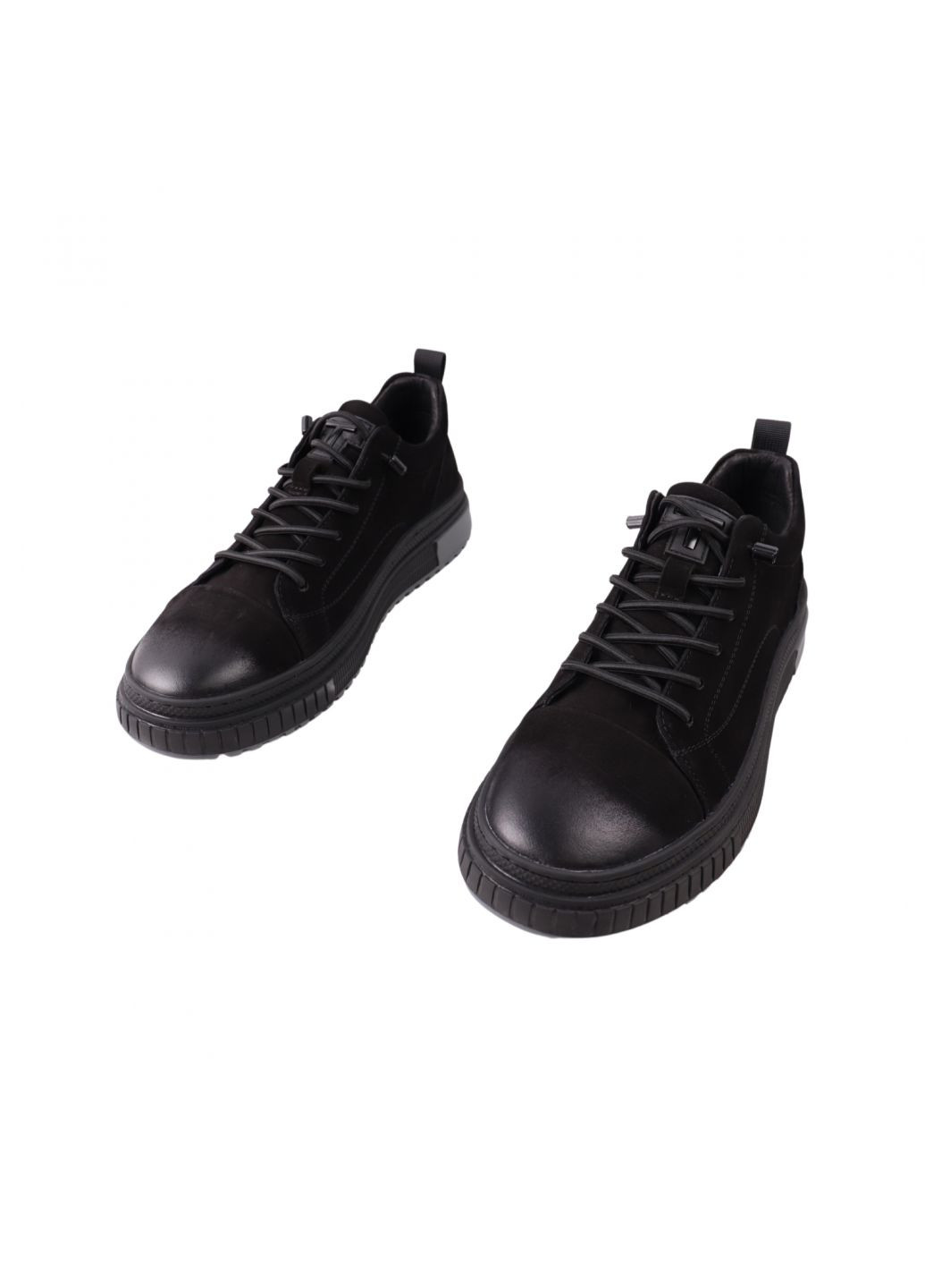 Черные кеды мужские черные натуральный нубук Brooman 968-23DTS