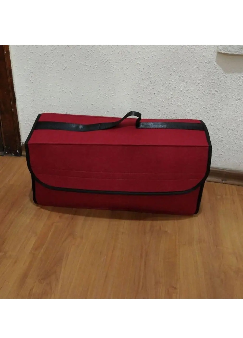 Автомобільний компактний місткий органайзер у багажник штучна повсть 50х25х15 см (475088-Prob) Червоний Unbranded (261487060)