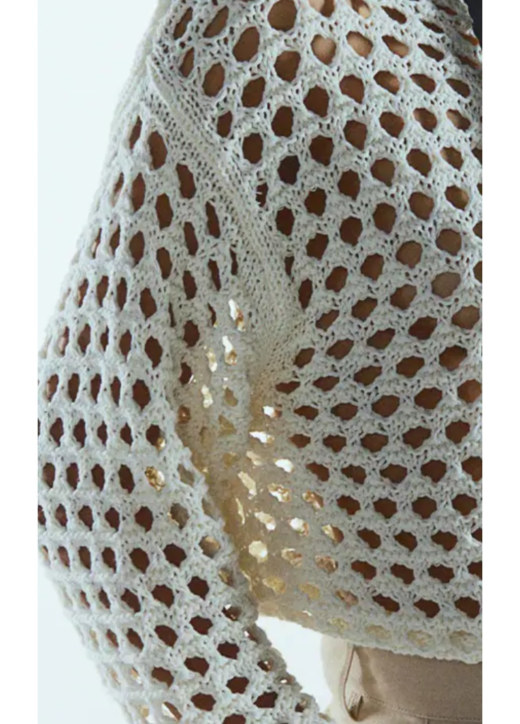 Белый демисезонный женский ажурный свитер н&м (56138) xs белый H&M