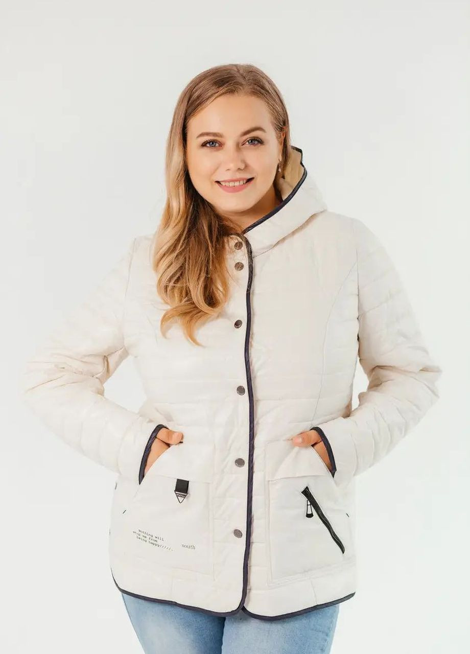 Молочная демисезонная куртка женская демисезонная большого размера SK