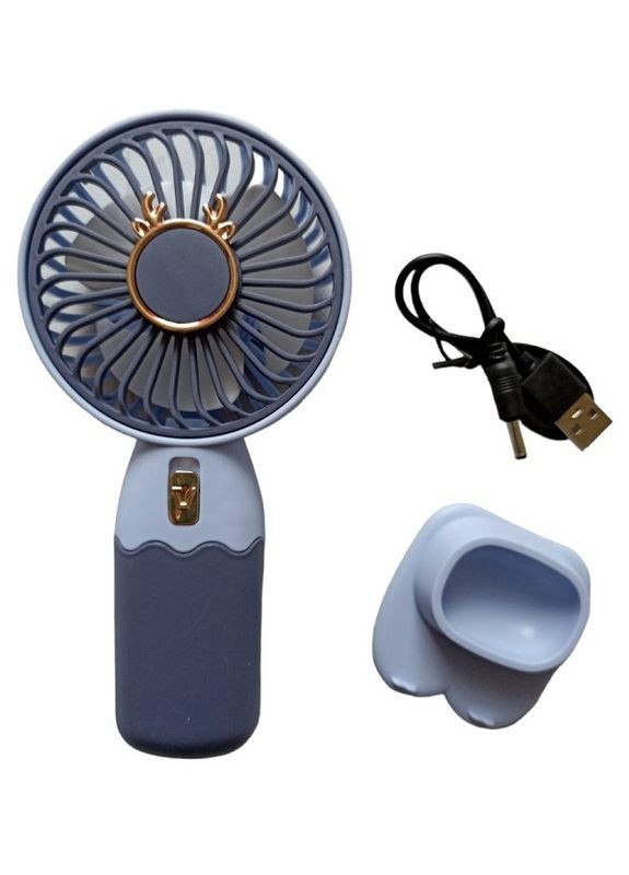 Вентилятор ручной аккумуляторный Mini Fan ZB088C USB Фиолетово-сиреневый No Brand (260264658)