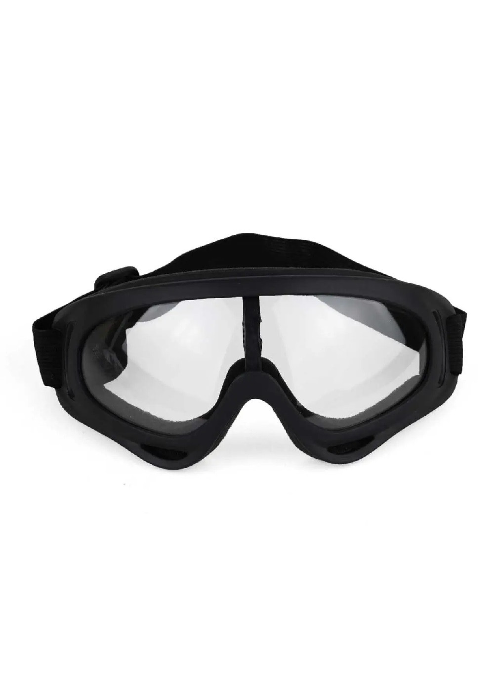 Маска окуляри захисні для пейнтболу страйкболу сноуборду лиж велосипеда самоката чорний корпус (476215-Prob) Прозорі лінзи Unbranded (277695947)