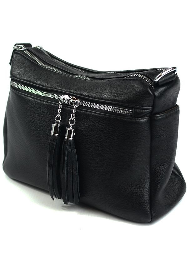 Молодежная маленькая сумка кросс-боди черного цвета через плечо, модная сумочка клатч с карманами No Brand (267507241)