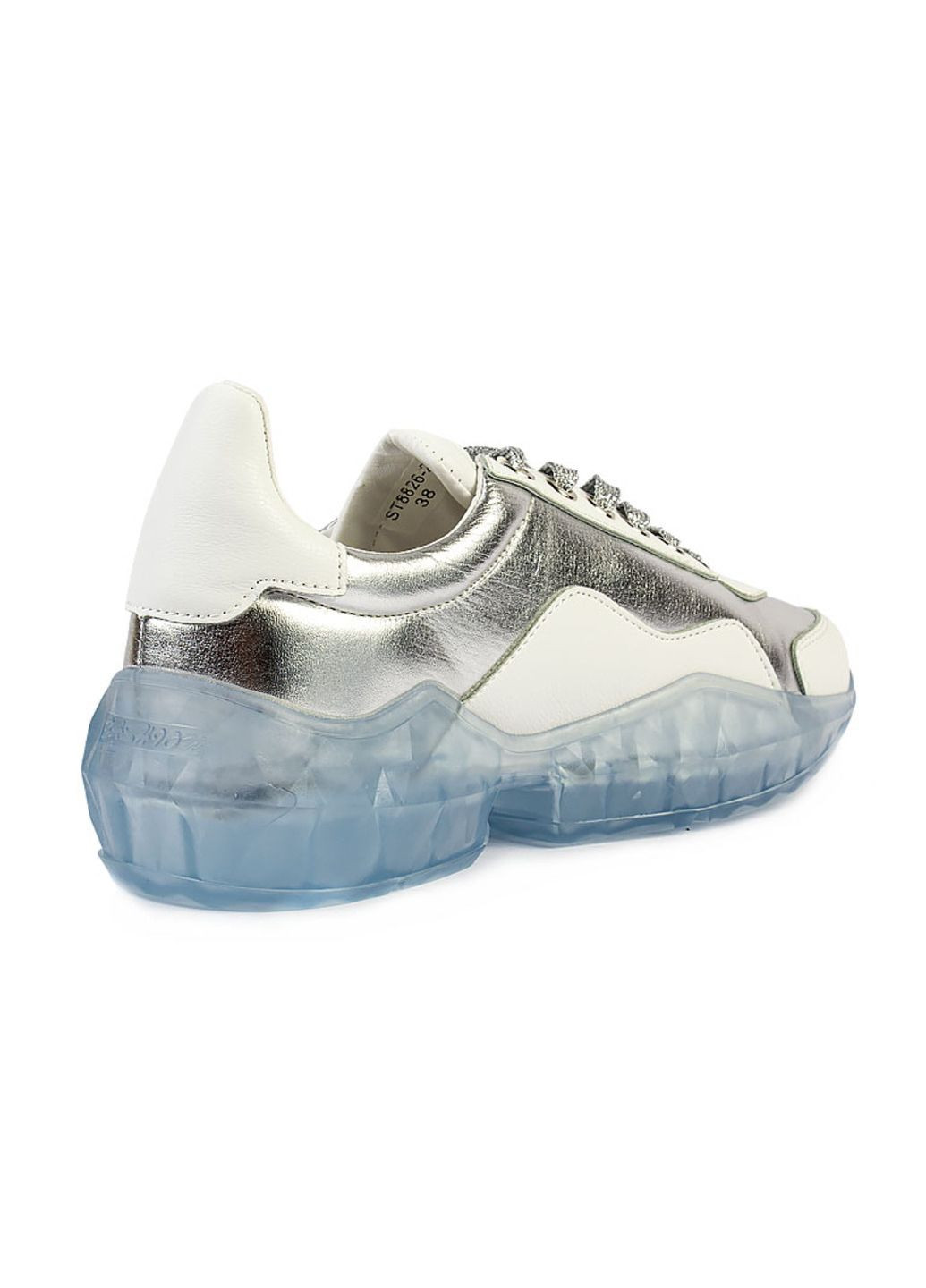Серебряные демисезонные кроссовки женские бренда 8100224_(16) Stilli