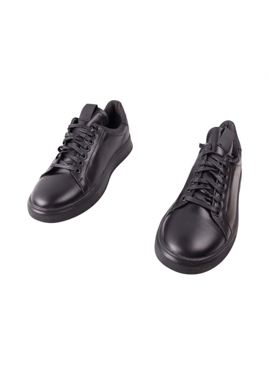 Черные кеды мужские черные натуральная кожа Maxus Shoes 137-23DTC