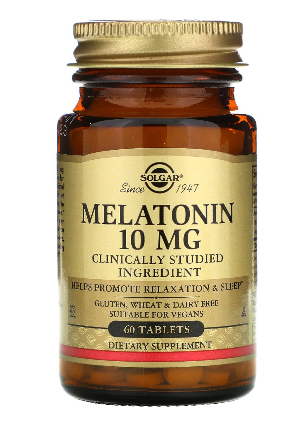 Мелатонин Melatonin 10 mg 60 Tablets Solgar (257235333)