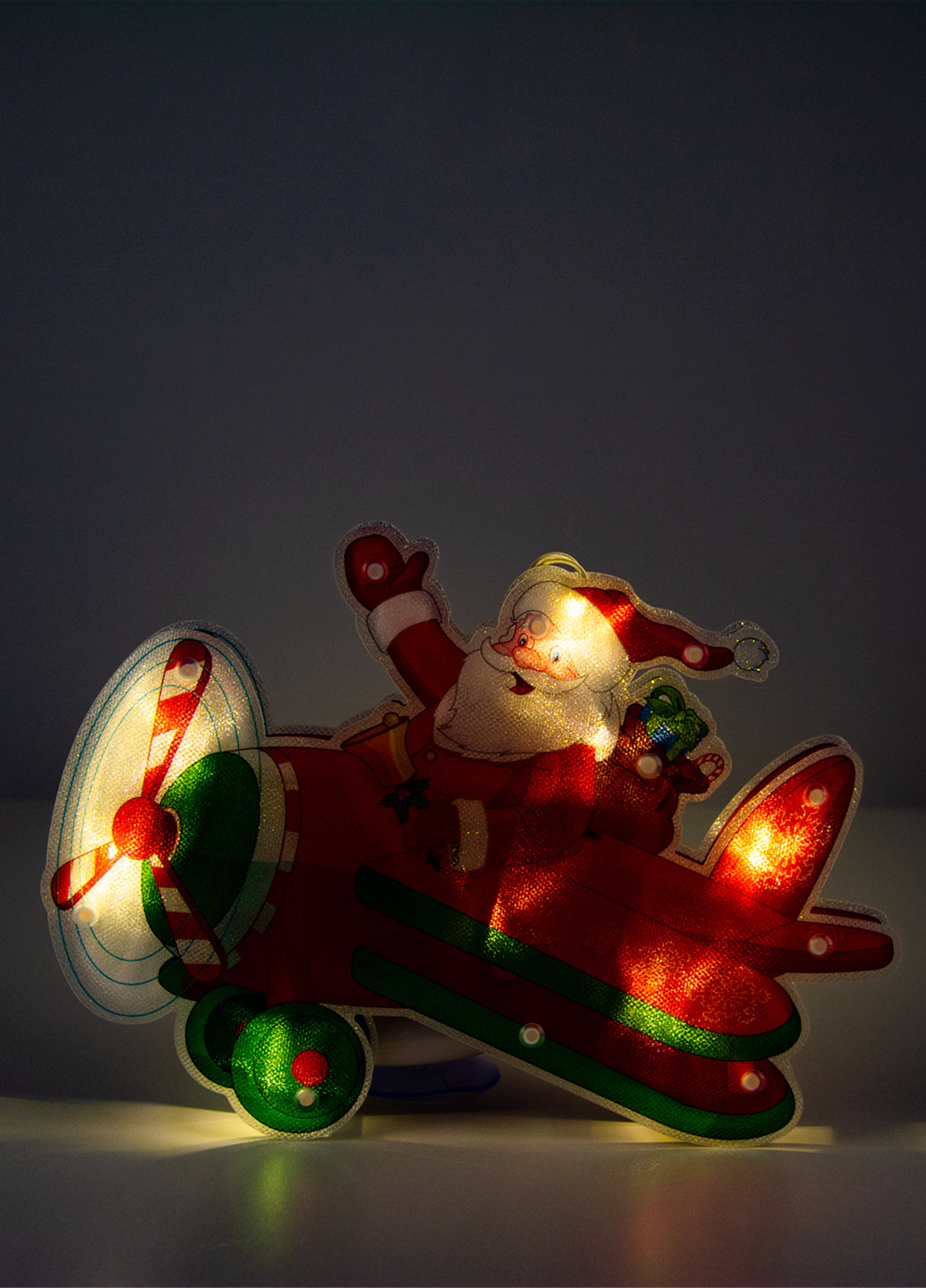 Іграшка світлодіодна підвісна Санта, 23х17х2,6 см MVM (256608380)