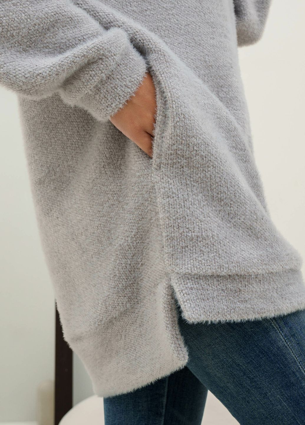 Серый зимний свитер джас Ри Мари