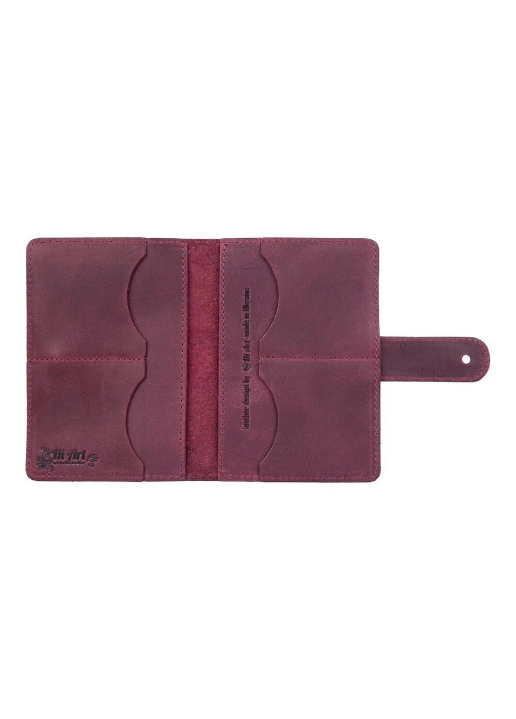 Обкладинка для паспорта зі шкіри «Mehendi Art» PB-03S / 1 Shabby Alga Темно-зелений Hi Art (268371265)