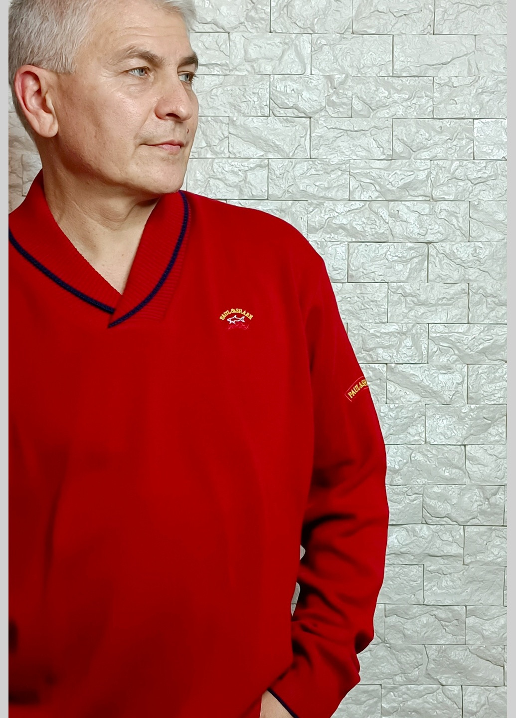Червоний зимовий светр джемпер No Brand