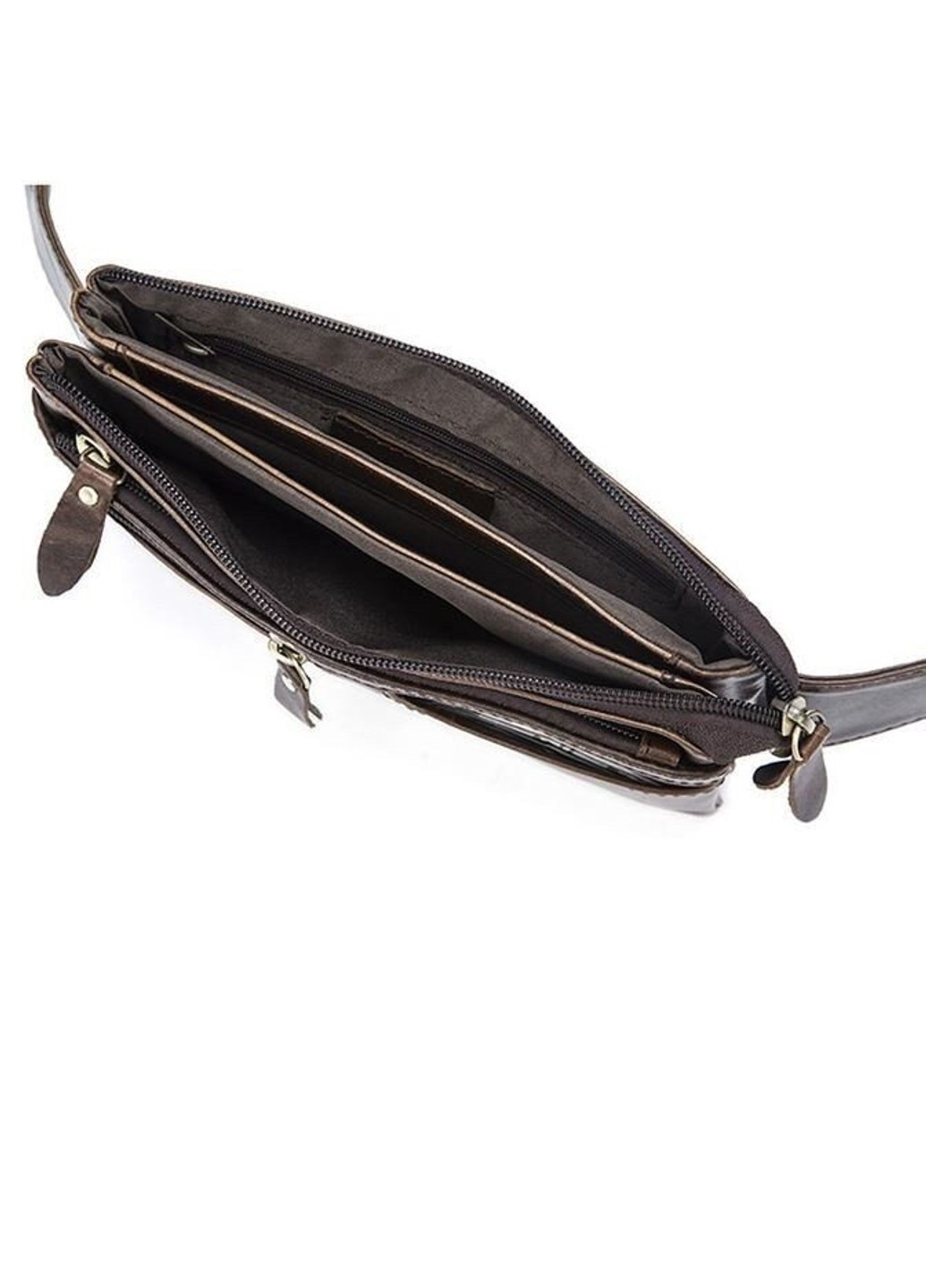 Шкіряна сумка на пояс 14735 Чорний Vintage (263360629)