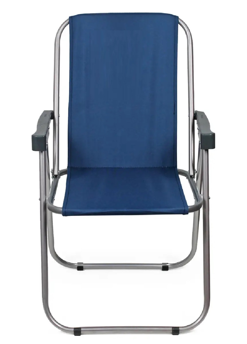 Розкладне крісло з підлокітниками стілець складаний для відпочинку риболовлі пікніка кемпінгу 49х50х79 см (474143-Prob) Синє Unbranded (257431275)