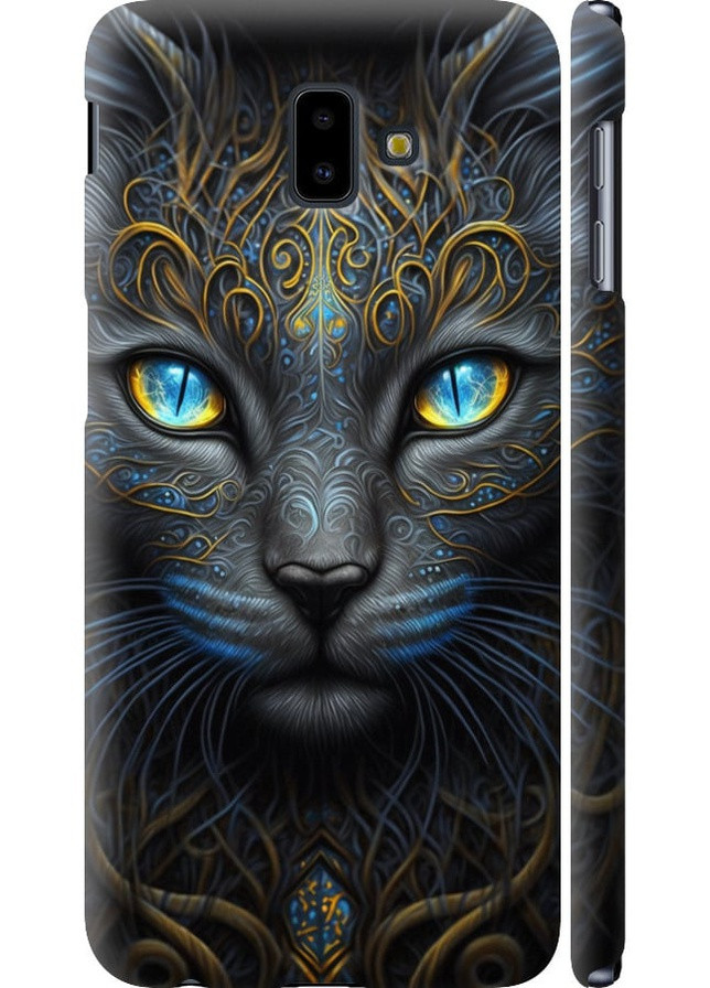 3D пластиковий матовий чохол 'Кішка' для Endorphone Samsung Galaxy J6 Plus 2018 (257828908)