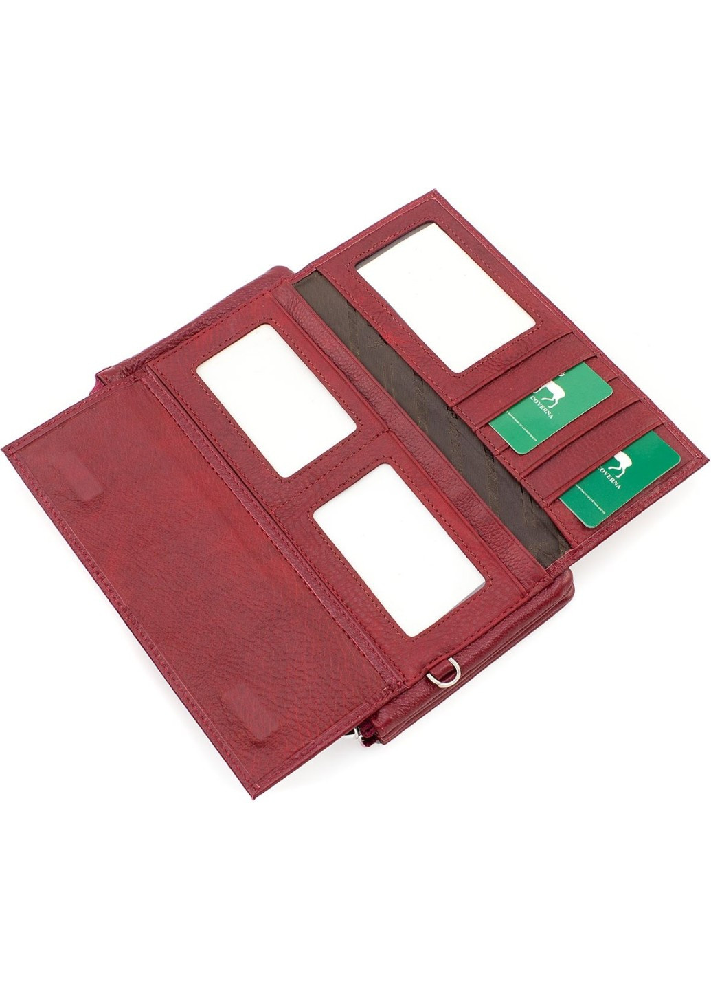 Компактный кошелек-клатч с блоком для карточек 10,5х20,5 6052-4(17084) бордовый Marco Coverna (259752567)
