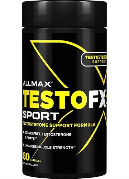 Тестостероновий бустер TestoFX Sport, Testosterone Support Formula 80 Capsules ALLMAX Nutrition (260620040)
