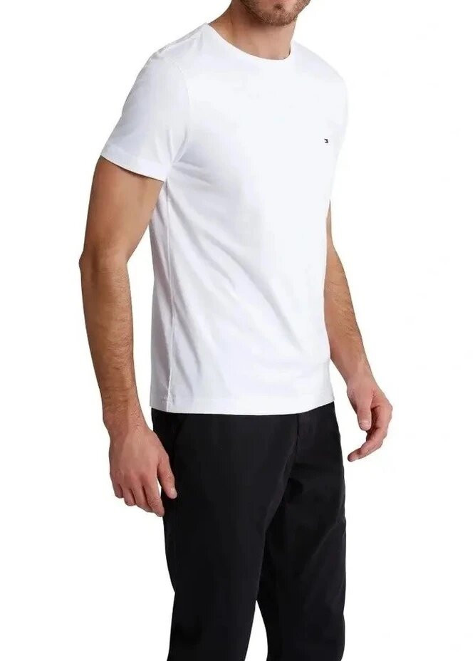 Белая футболка мужская с коротким рукавом Tommy Hilfiger