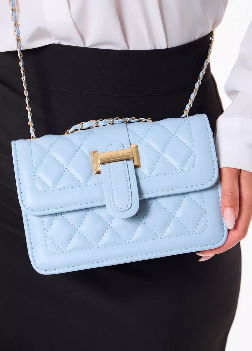 Женская классическая сумка кросс-боди голубая No Brand (273030613)