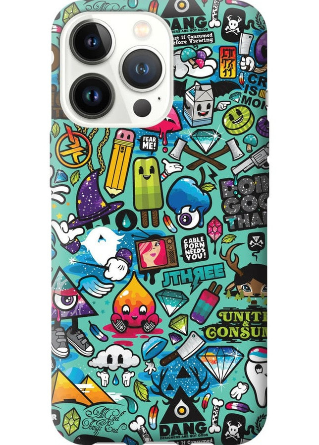 2D пластиковый чехол 'Стикер бомбинг 1' для Endorphone Apple iPhone 13 Pro (257954288)