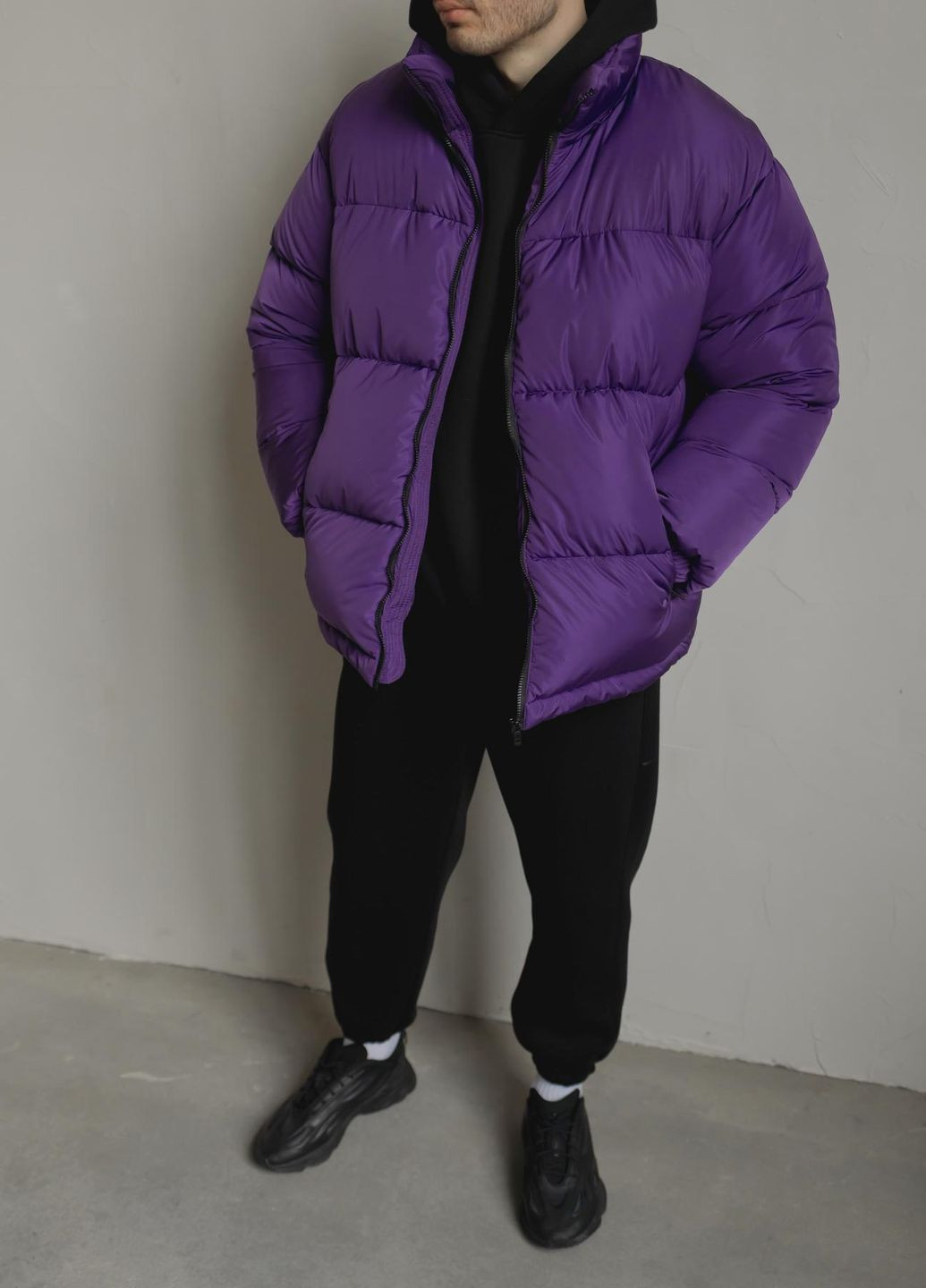Темно-фиолетовая зимняя куртка зимняя flex синтепух Vakko
