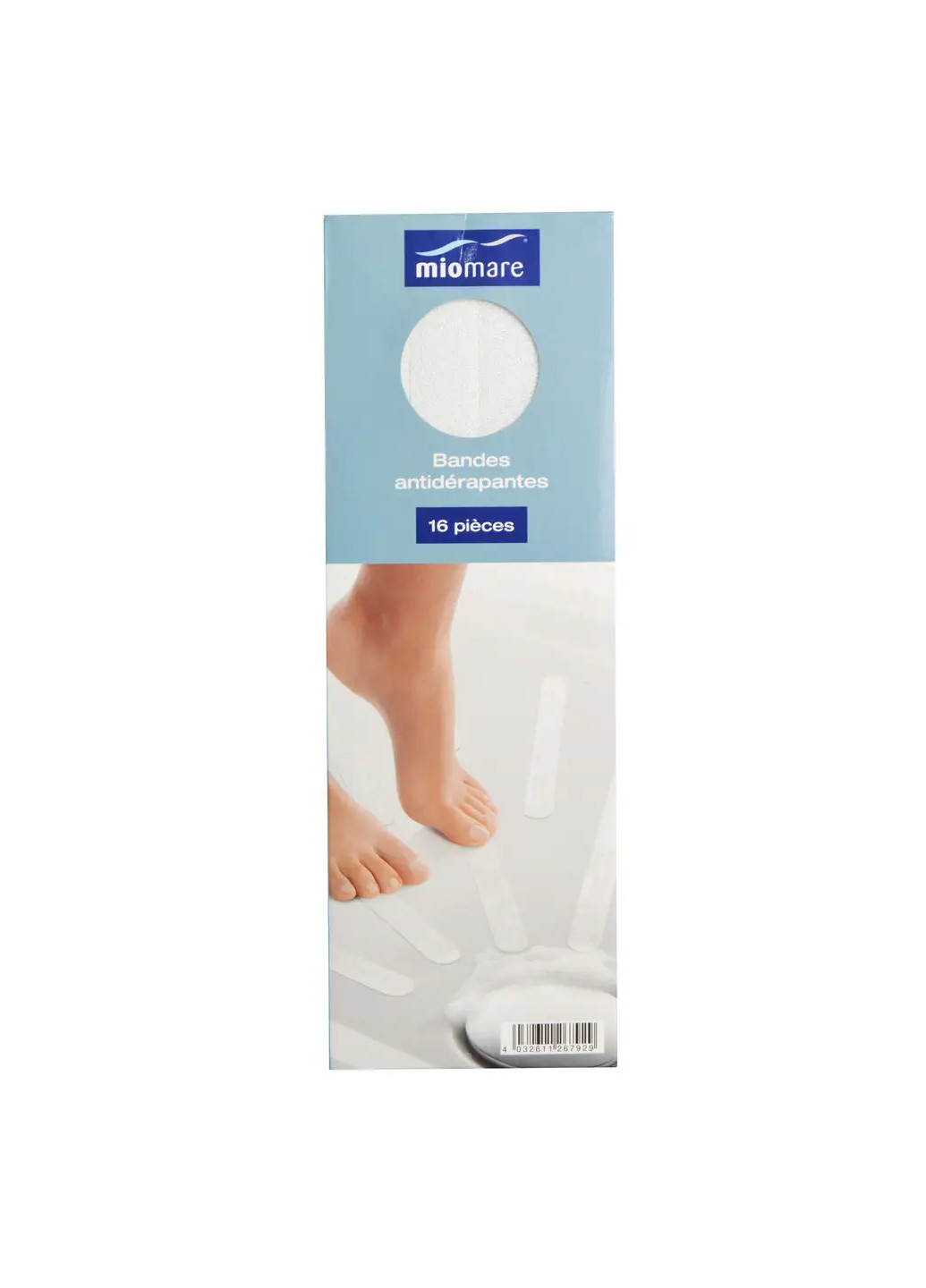 Нескользящие полоски для ванной или душевой 16 шт белые Miomare (277752430)